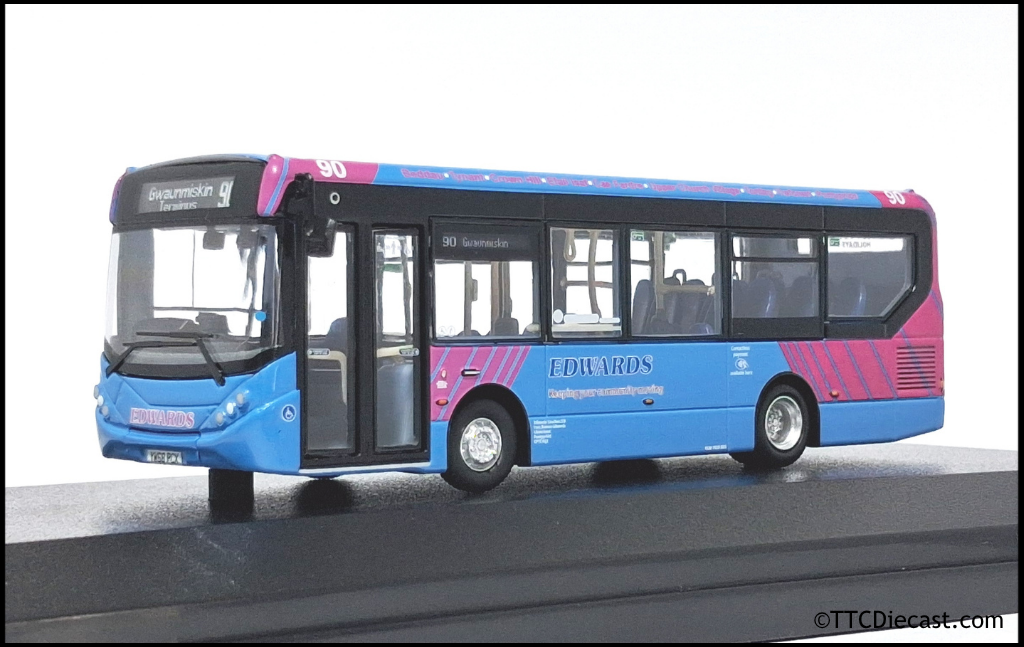 OMNIDEKKA MMC2b ADL Enviro E200MMC, Edwards Coaches, Rte 90 Gwaunmiskin 1:76 Scale