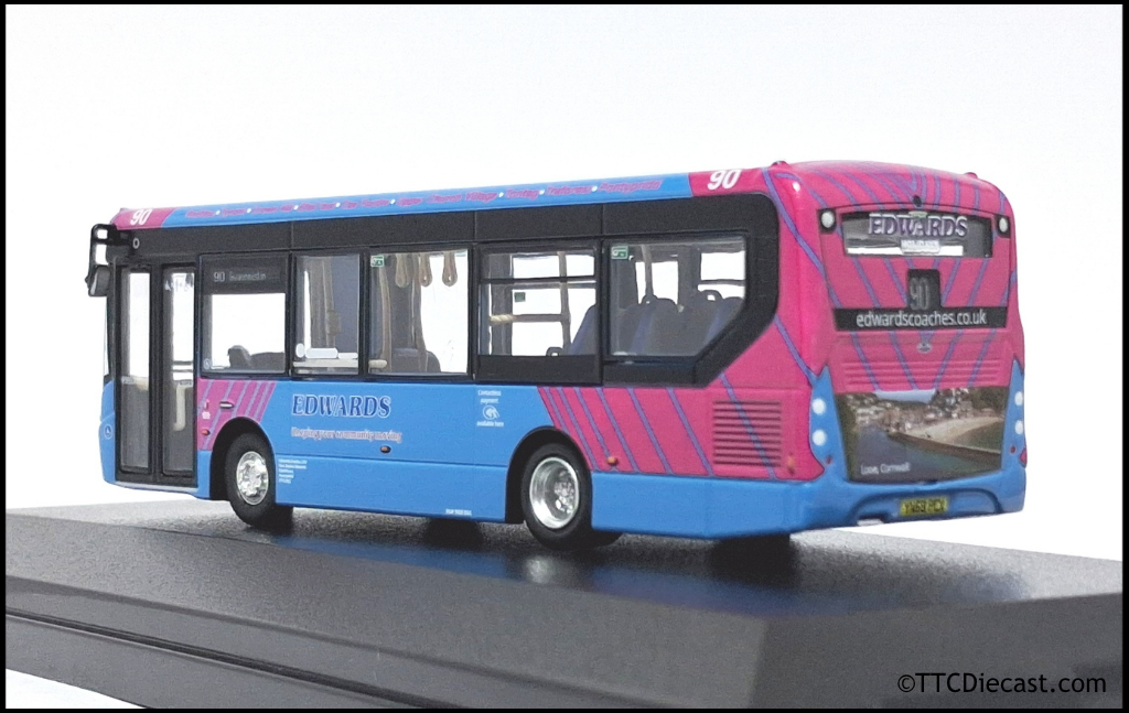 OMNIDEKKA MMC2b ADL Enviro E200MMC, Edwards Coaches, Rte 90 Gwaunmiskin 1:76 Scale