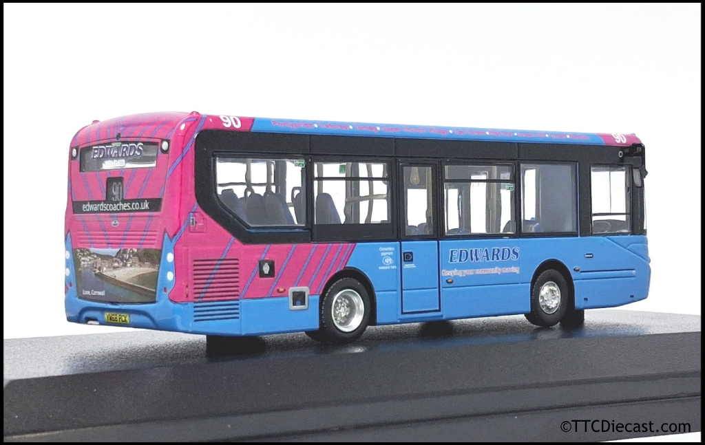 OMNIDEKKA MMC2b ADL Enviro E200MMC, Edwards Coaches, Rte 90 Gwaunmiskin 1:76 Scale