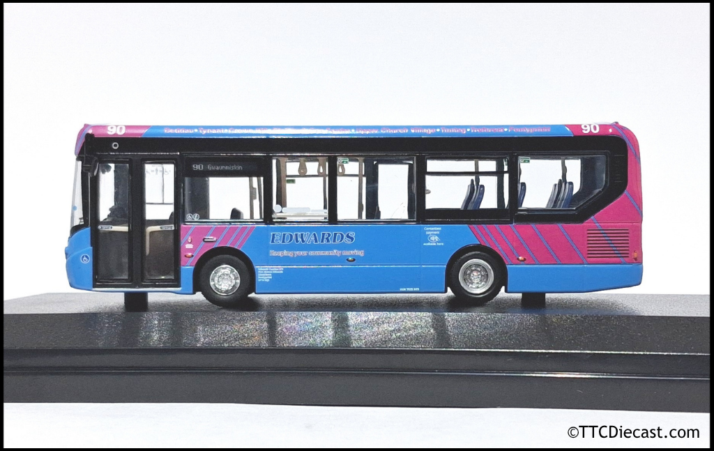 OMNIDEKKA MMC2b ADL Enviro E200MMC, Edwards Coaches, Rte 90 Gwaunmiskin 1:76 Scale