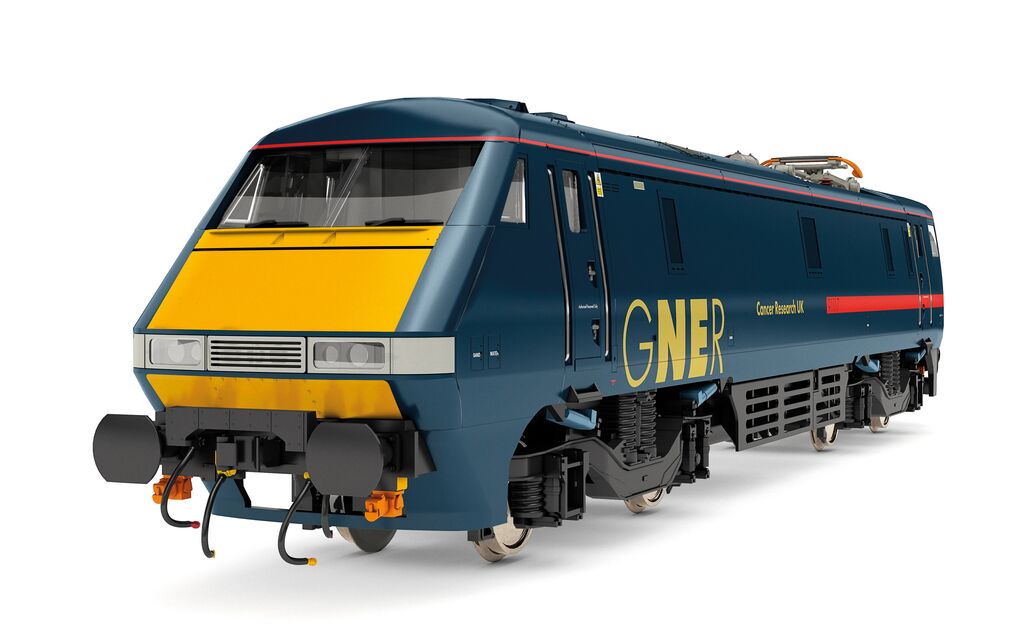 Hornby R3893 GNER, Class 91, Bo-Bo, 91117 'Cancer Research UK' - Era 10, OO Gauge *LAST FEW*
