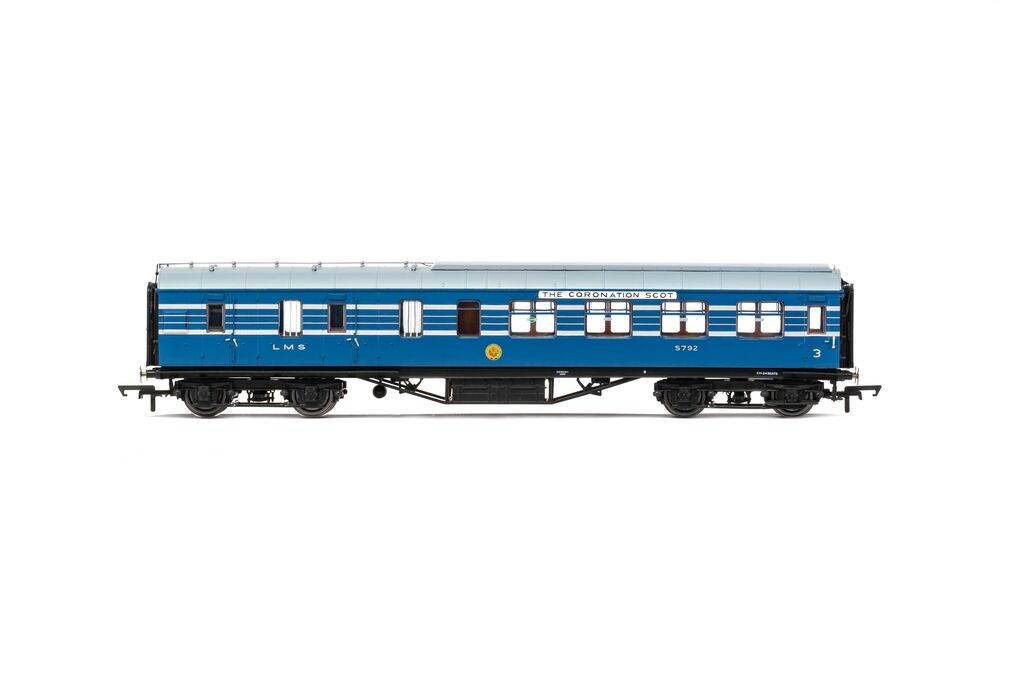 Hornby R40051 LMS, Stanier D1905 Coronation Scot 57' BTK, 5792- Era 3 - OO Gauge  *LAST ONE*