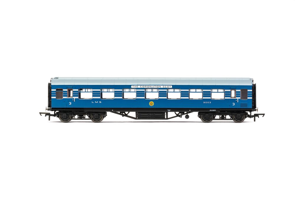 Hornby R40056 LMS, Stanier D1981 Coronation Scot 57' RTO, 9003 - Era 3, OO Gauge *LAST FEW*