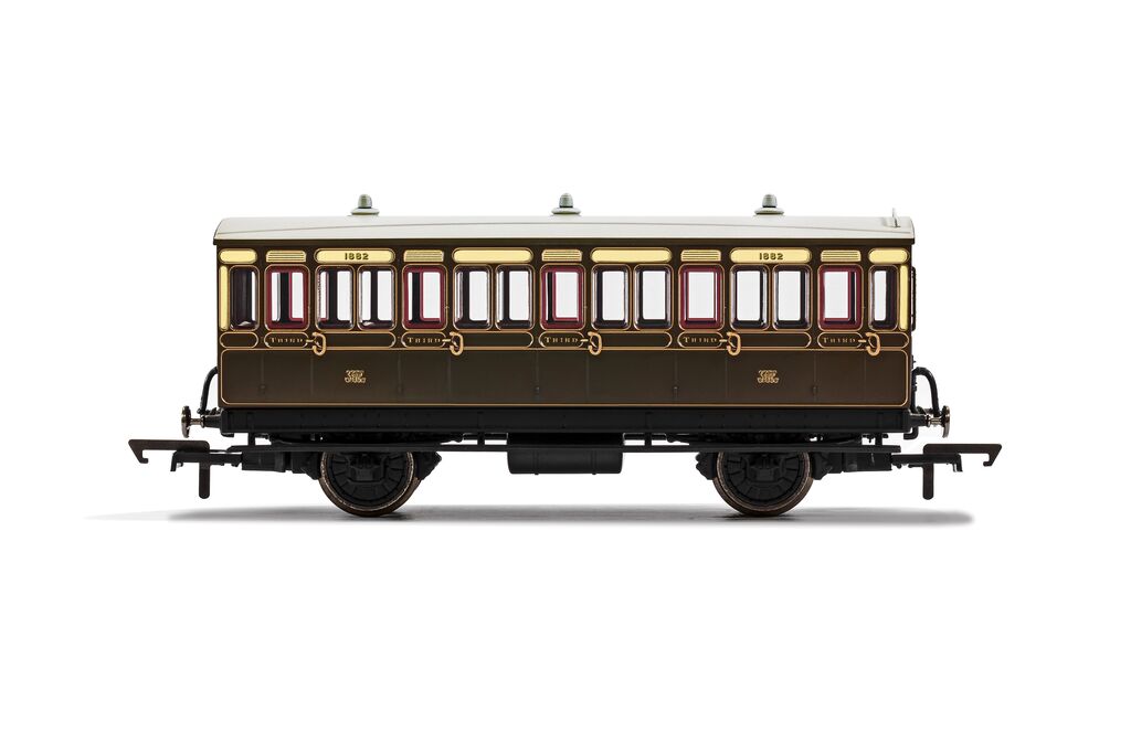Hornby R40112A GWR, 4 Wheel Coach, 3rd Class, Fitted Lights, 1882 - Era 2/3  *LAST ONE*