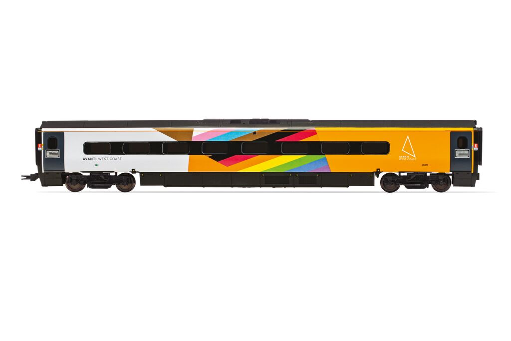 Hornby R40197 Avanti West Coast, Pendolino Trailer Standard (TS), Pride Livery *LAST FEW*