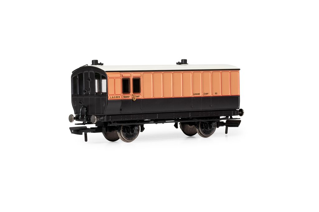 Hornby R40295 LSWR, 4 Wheel Coach, Passenger Brake, 82 - Era 2  *LAST ONE*