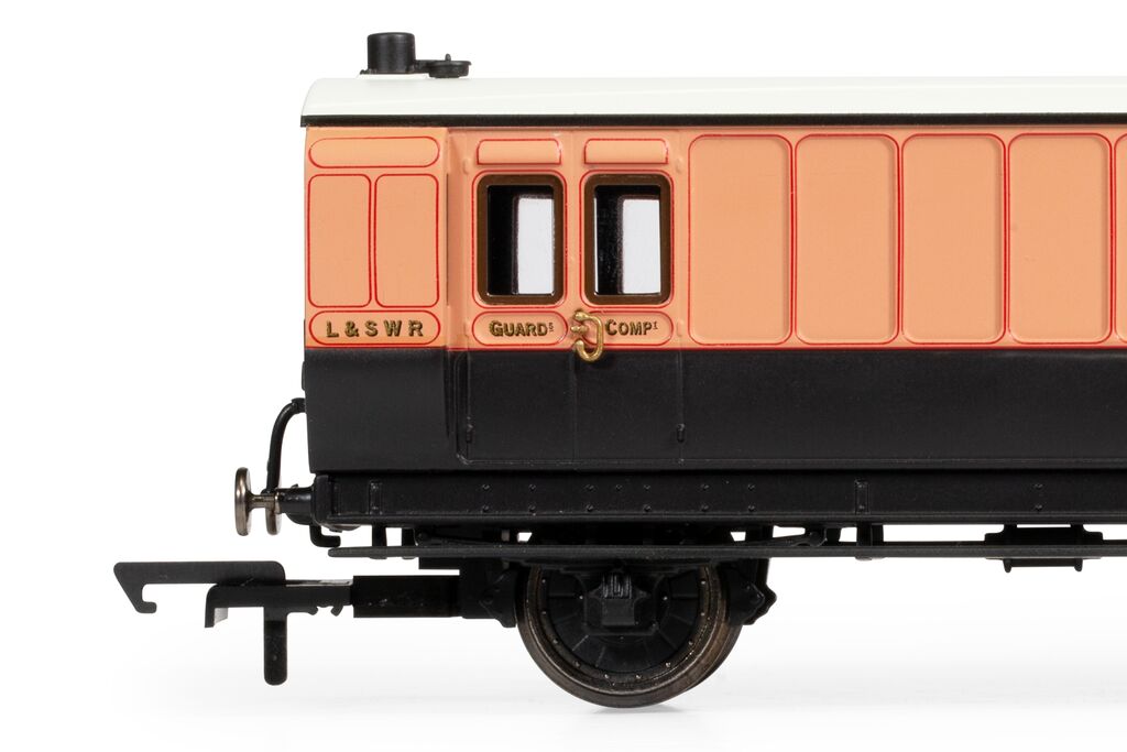 Hornby R40295 LSWR, 4 Wheel Coach, Passenger Brake, 82 - Era 2  *LAST ONE*