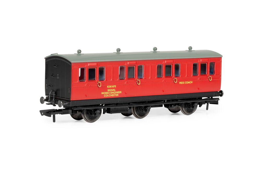 Hornby R40359 BR Departmental, 6 Wheel Crew Coach, KDE107E - Era 8 *LAST FEW*