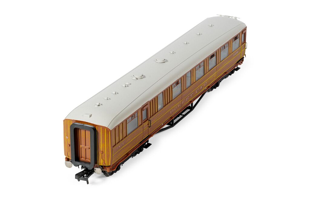 Hornby R40455 LNER Gresley Corridor Teak Coaches Buffet 21609, OO Gauge