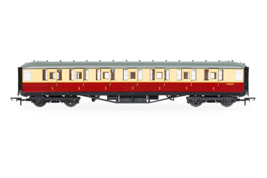 Hornby R40457 BR Gresley Corridor Crimson and cream 1st class E10126E, OO Gauge