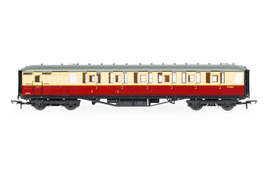 Hornby R40460 BR Gresley Corridor Crimson and cream Composite Brake E9126E, OO Gauge