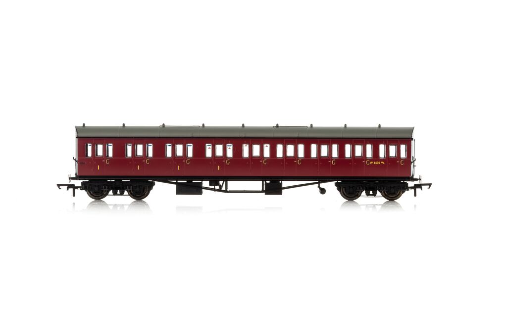 Hornby R4878A BR, Collett 57' Bow Ended E131 9 Compart / Compo (LH), W6237W  *LAST ONE*