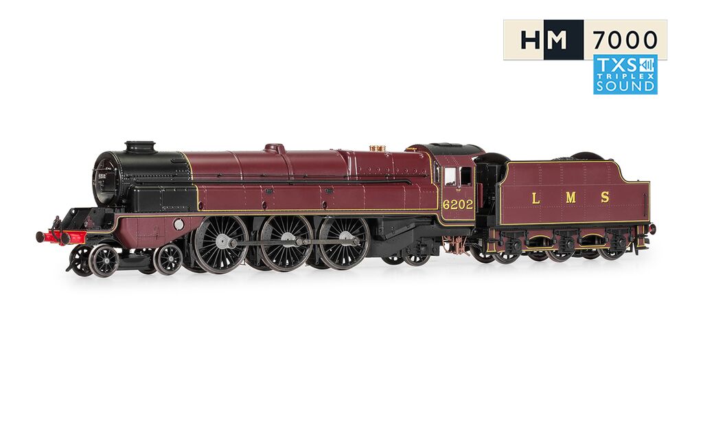 Hornby R30134TXS LMS, Princess Royal Class 'The Turbomotive', 4-6-2, 6202 Era 3 - OO Gauge
