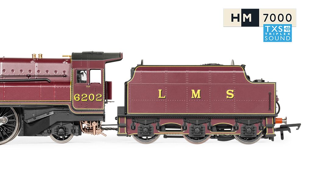 Hornby R30134TXS LMS, Princess Royal Class 'The Turbomotive', 4-6-2, 6202 Era 3 - OO Gauge