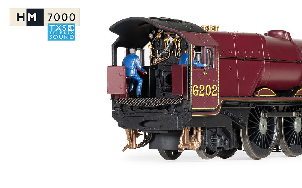 Hornby R30134TXS LMS, Princess Royal Class 'The Turbomotive', 4-6-2, 6202 Era 3 - OO Gauge