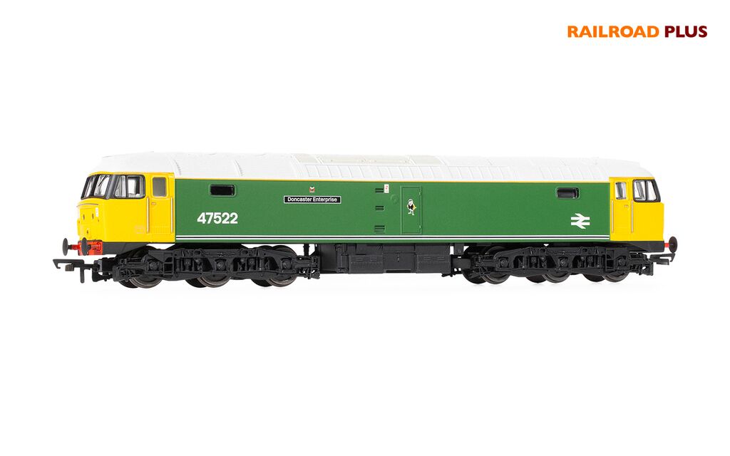 Hornby R30382 RailRoad Plus BR, Class 47, 47522 'Doncaster Enterprise' - Era 8 - OO Gauge