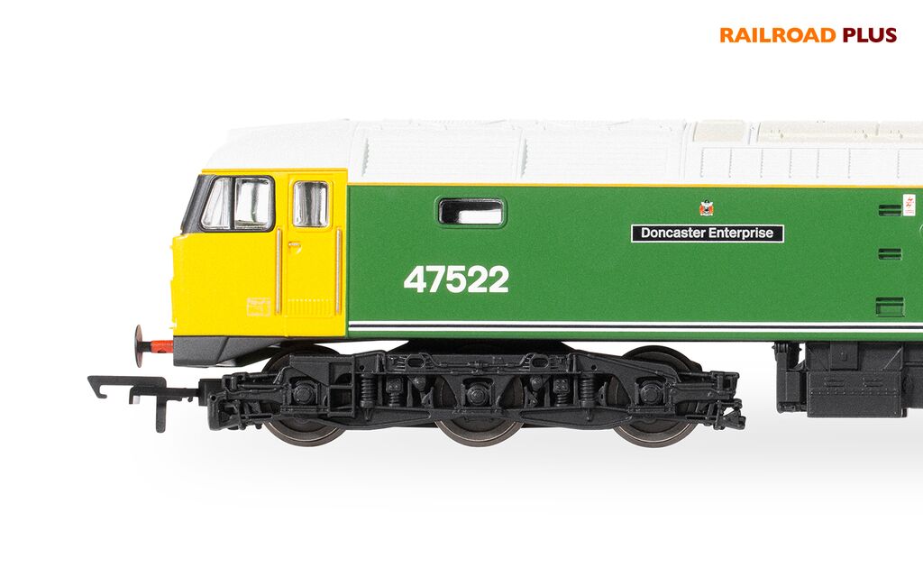 Hornby R30382 RailRoad Plus BR, Class 47, 47522 'Doncaster Enterprise' - Era 8 - OO Gauge