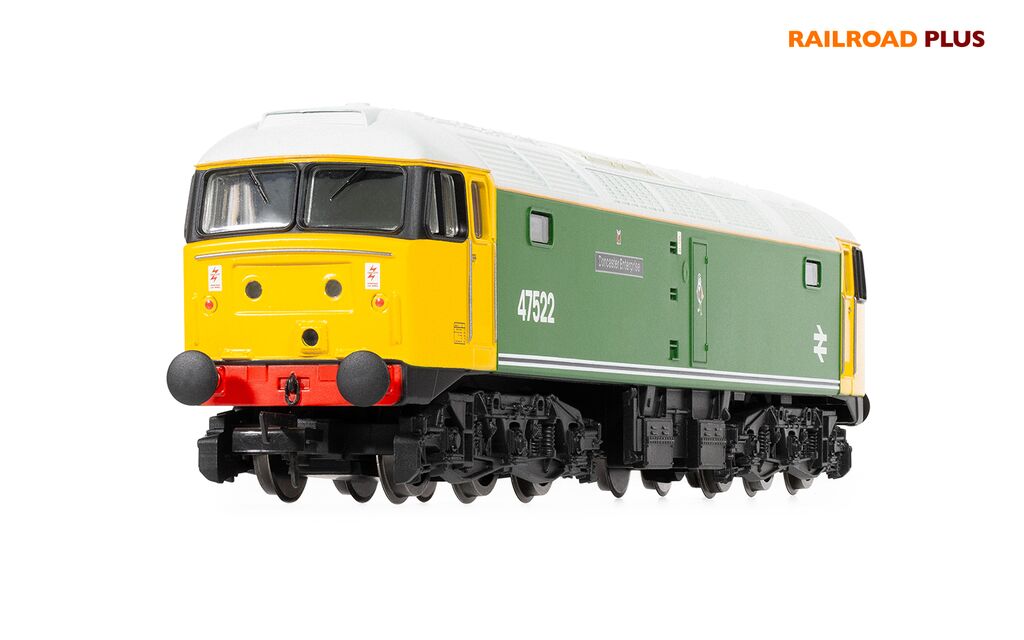 Hornby R30382 RailRoad Plus BR, Class 47, 47522 'Doncaster Enterprise' - Era 8 - OO Gauge