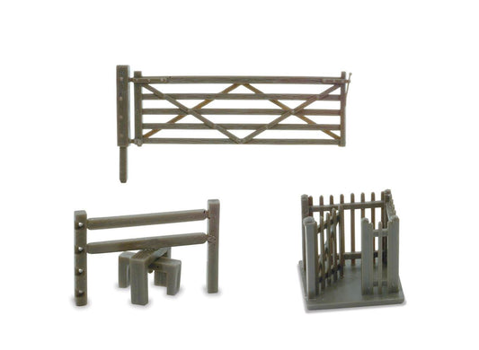 Peco NB-46 3 Field Gates, 3 Stiles and 1 Wicket Gate