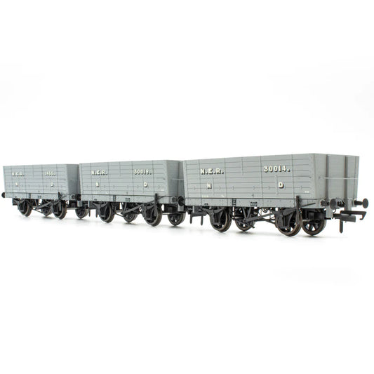 Accurascale ACC2817 P6 Hopper Pre-Grouping: NER Grey Triple Pack , OO Gauge