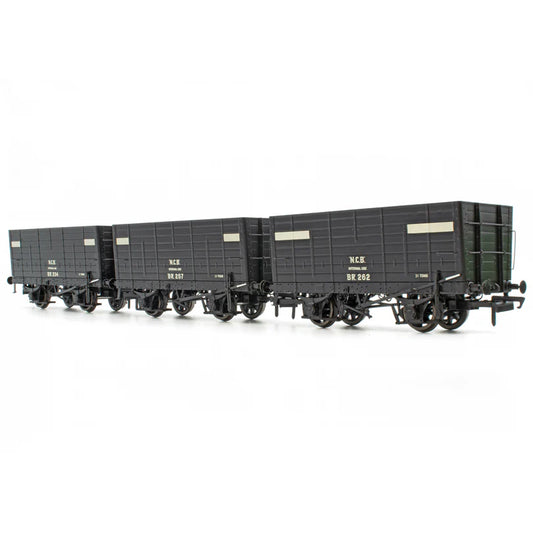 Accurascale ACC2832 P7 Hopper NCB (Brodsworth) Black, with white planks Triple Pack , OO Gauge