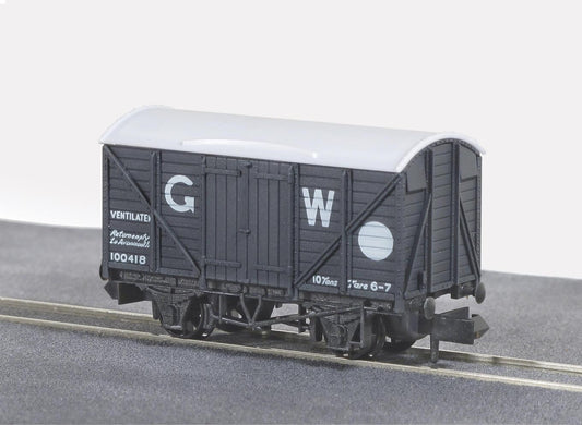 Peco NR-43W Box Van, Standard type, GW, dark grey
