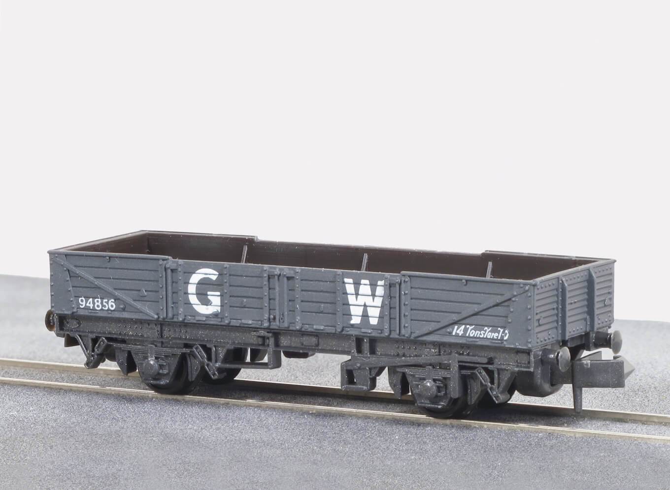 Peco NR-7W Tube Wagon, GW, dark grey