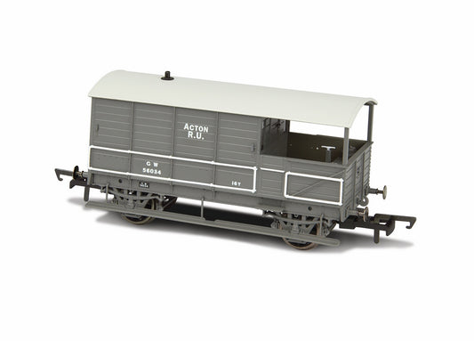 Oxford Rail OR76TOB002 Toad Brake Van GWR 4 Wheel Plated (late) Acton 56034 - OO Gauge