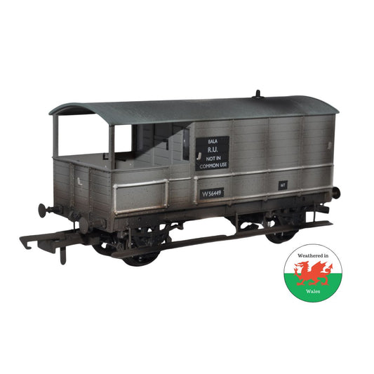 Oxford Rail OR76TOB004W Toad Brake Van BR Toad 4 Wheel Bala 56449, OO Gauge