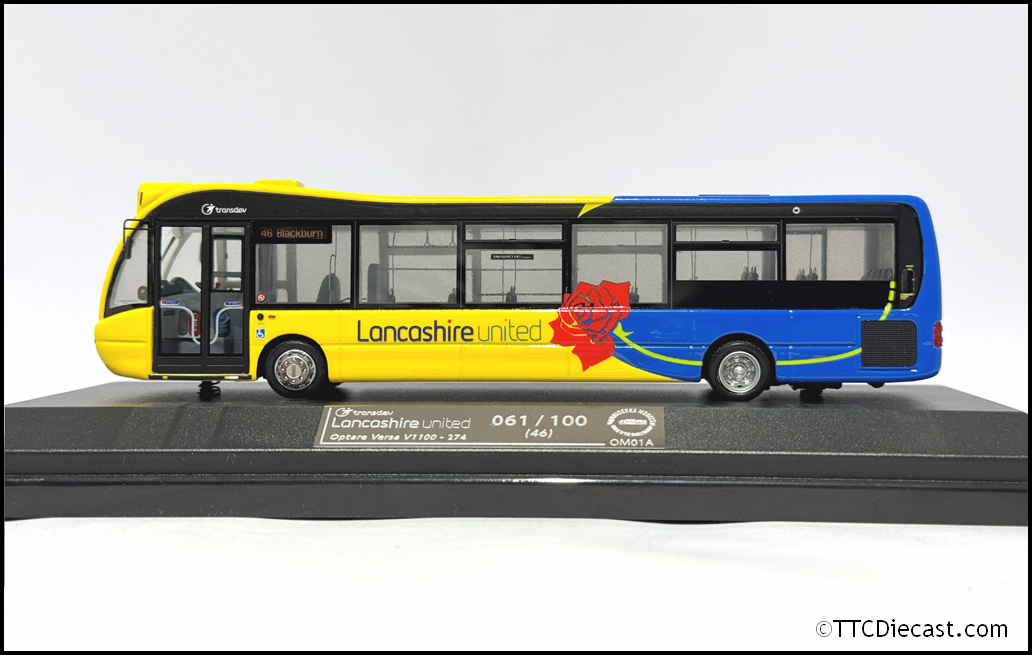 OMNIDEKKA OM1A Resin 1/76 Optare Versa , Lancashire United, Rte 46 Blackburn,
