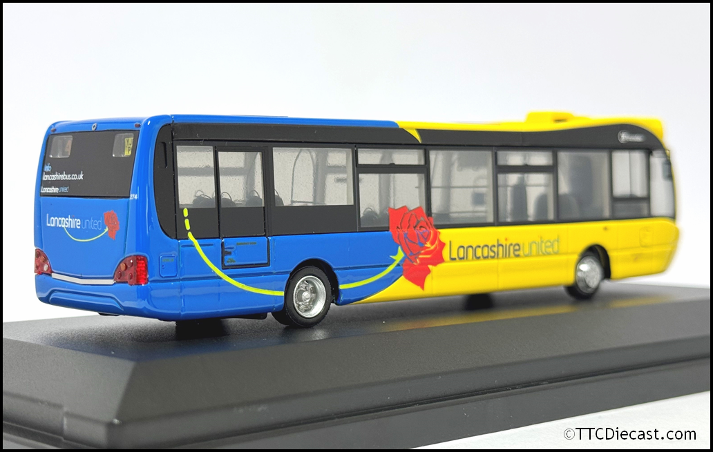 OMNIDEKKA OM1B Resin 1/76 Optare Versa , Lancashire United, Rte 4 Leyburn Road,