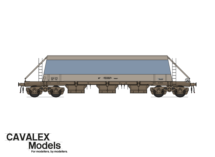 Cavalex CM JG010B (MU) S (1) PHA/JGA Wagon, 17137, Modern Unbranded, OO Gauge
