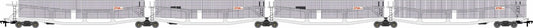 Revolution RT-OO-CAR4-437A Quad set Cartic-4 car carrier - STVA light grey with mesh screens (set A), OO Gauge