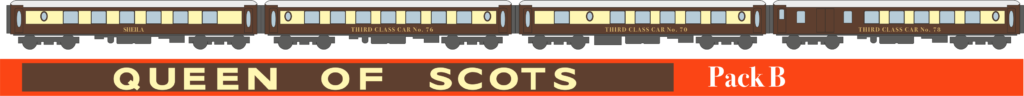 Revolution RT-KP-QOS-242B All-steel K-type Pullman - Queen of Scots pack B. Pack of 4 N Gauge *PRE ORDER £239.95*