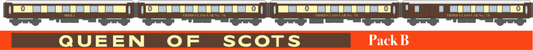 Revolution RT-KP-QOS-242B All-steel K-type Pullman - Queen of Scots pack B. Pack of 4 N Gauge *PRE ORDER £239.95*