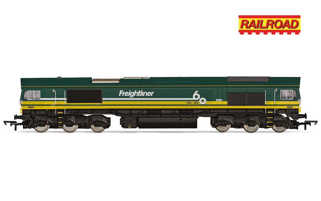 Hornby R30531 RailRoad Freightliner Class 66 Freightliner 60 66601 OO Gauge