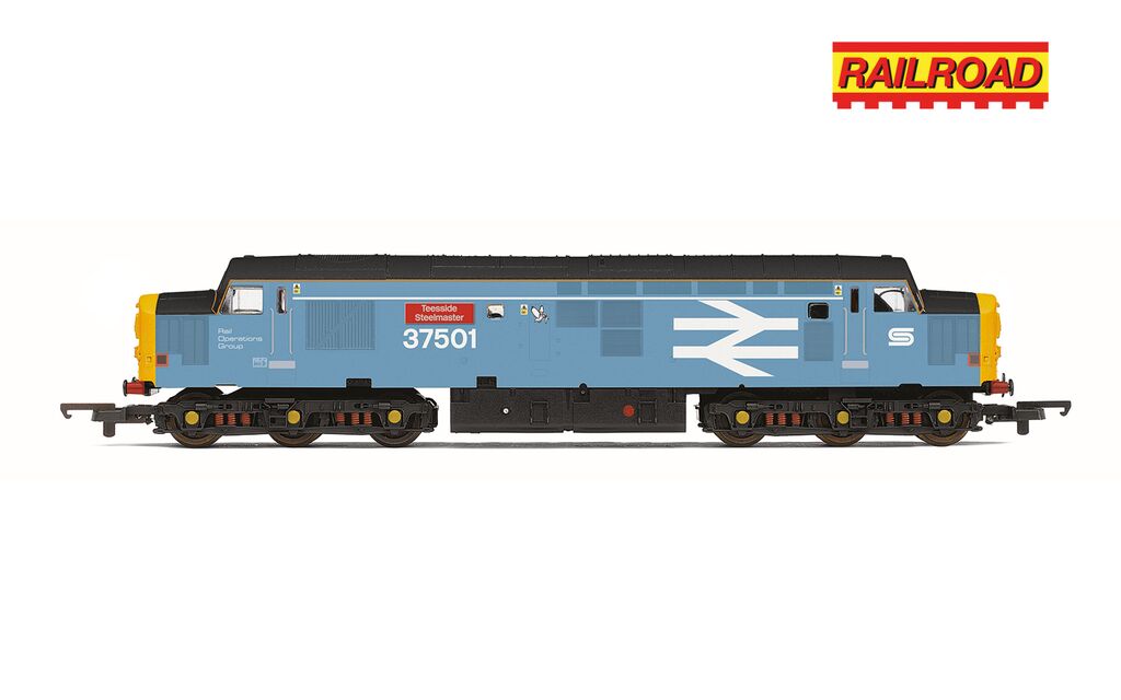 Hornby R30545 RailRoad British Steel Class 37 Teesside Steelmaster 37501 OO Gauge