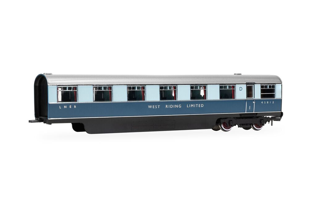 Hornby R40478 LNER West Riding Limited Double Open First Articulated Coach pack OO Gauge