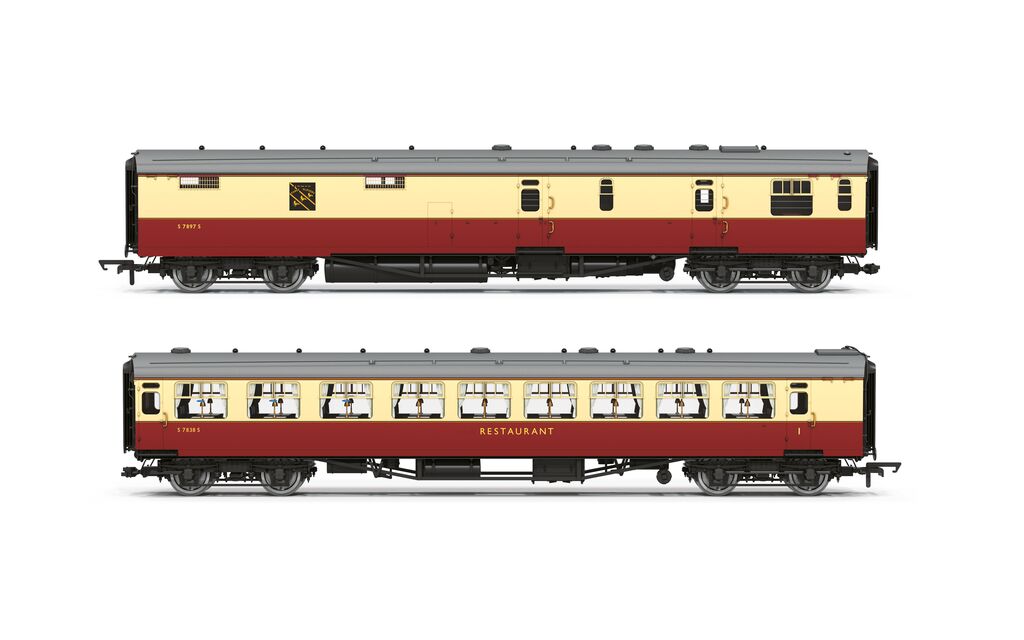 Hornby R40536 BR Kitchen and Buttery car & Composite Restaurant twin pack At the Sign of the Three Plovers OO Gauge *PRE ORDER £125.99*
