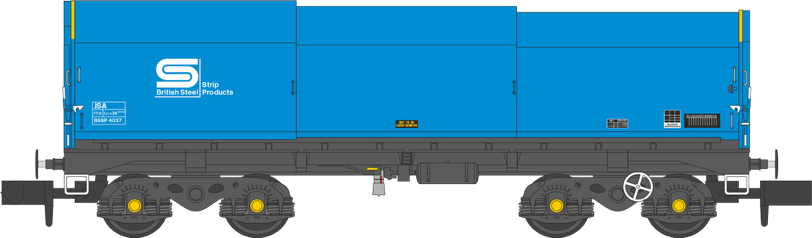 Revolution RT-JSA-BSSP-202B JSA coil carriers - British Steel blue (twin pack B). Twin pack N Gauge *PRE ORDER £79.95*