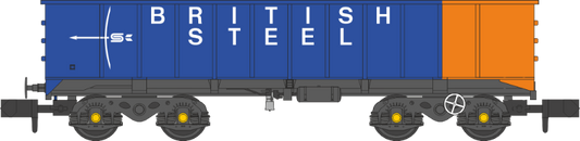 Revolution RT-PTA-BSSW-531A PTA/JTA/JUA iron ore tippler wagons - British Steel blue/orange N Gauge *PRE ORDER £199.95*