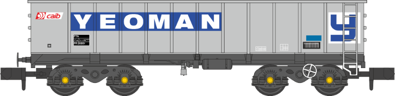 Revolution RT-PTA-FY-502B PTA/JUA aggregate tippler wagons - Yeoman (inner) 5-pack N Gauge *PRE ORDER £199.95*