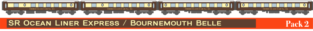Revolution RT-KP-SR-244B All-steel K-type Pullman - SR pack B. Pack of 4 N Gauge *PRE ORDER £239.95*