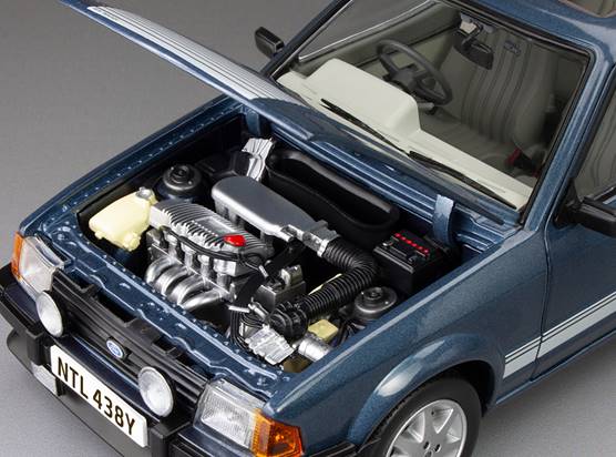 Sunstar H4999R Ford Escort RS1600i 1984 Caspian Blue RHD UK Exclusive - Limited Edition 360pcs