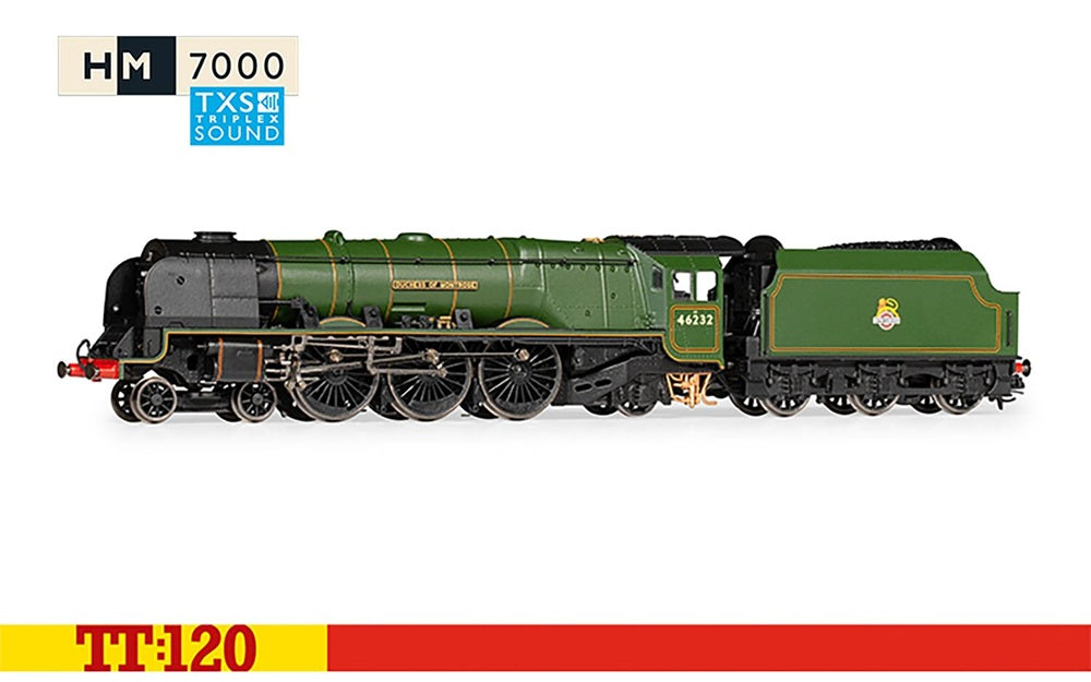 Hornby TT3011TXSM BR Princess Coronation 4-6-2 46232 Duchess of Montrose - Sound Fitted - Era 4, TT120 Gauge
