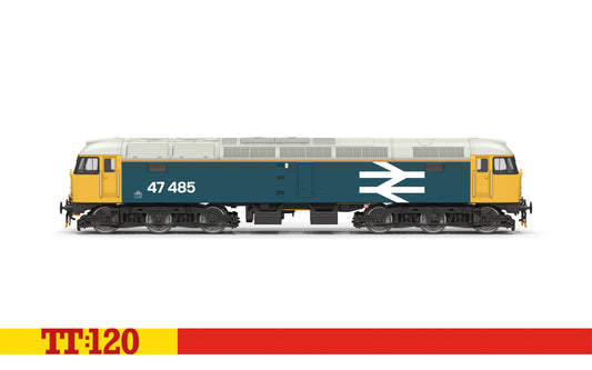 Hornby TT3097 BR Large Logo Blue - Class 47 - 47485  TT120 Gauge *PRE ORDER £143.99*