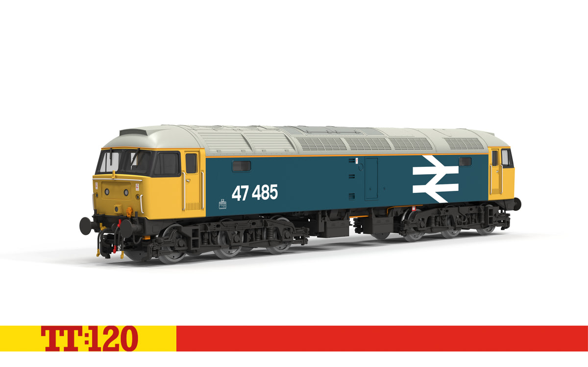 Hornby TT3097 BR Large Logo Blue - Class 47 - 47485  TT120 Gauge *PRE ORDER £143.99*