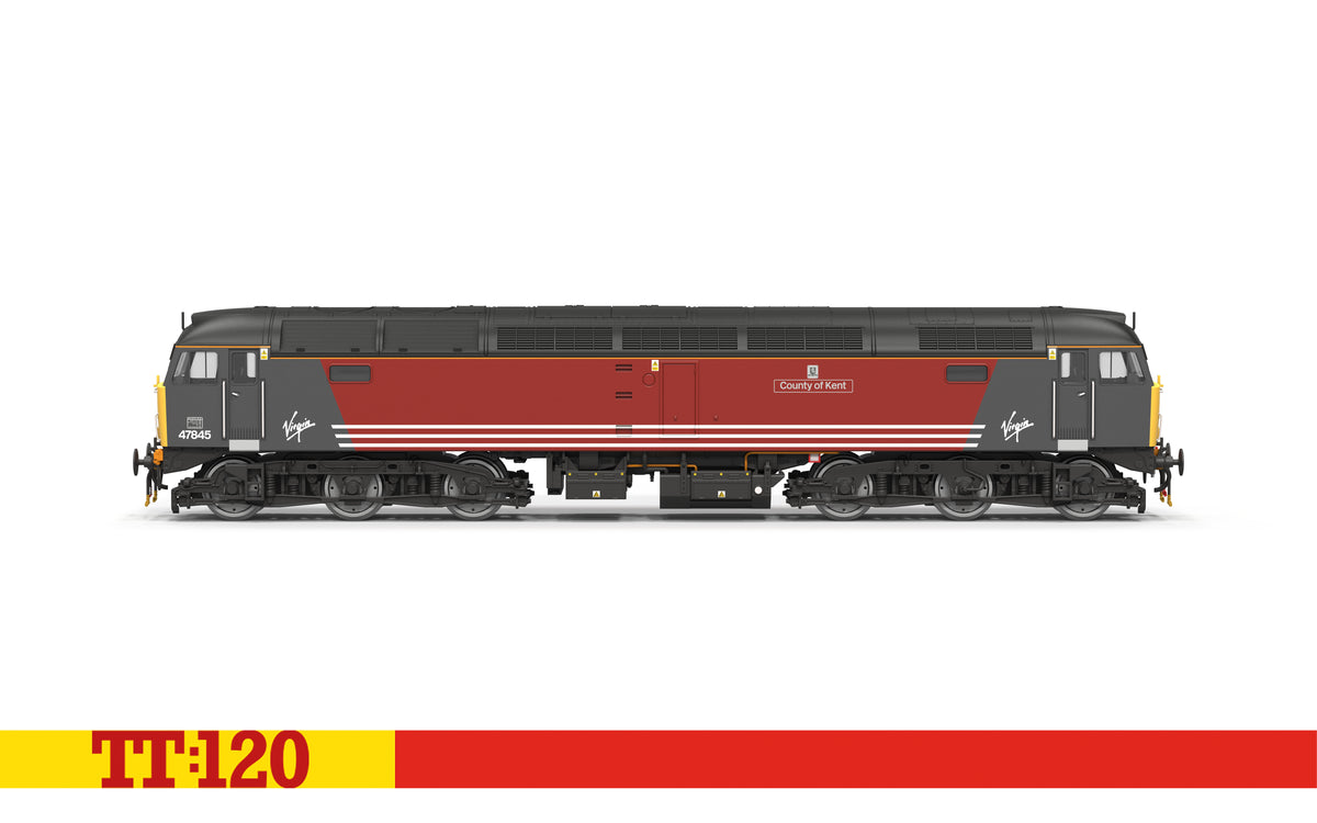 Hornby TT3098 Virgin Trains Red - Class 47 - 47845 'County of Kent'  TT120 Gauge *PRE ORDER £143.99*