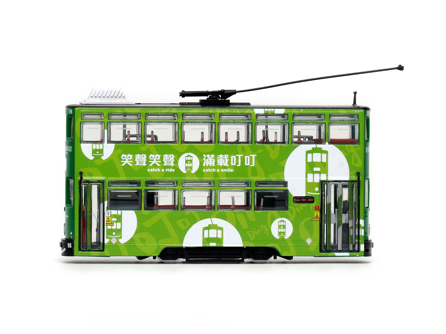 80m TT33703 Hong Kong Tramways 'Catch a Ride  Catch a Smile' Hong Kong Tramways  1:76 Scale
