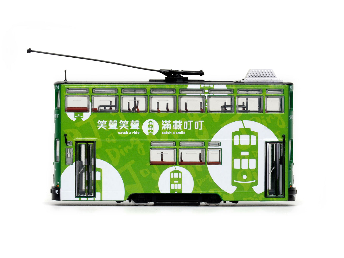 80m TT33703 Hong Kong Tramways 'Catch a Ride  Catch a Smile' Hong Kong Tramways  1:76 Scale